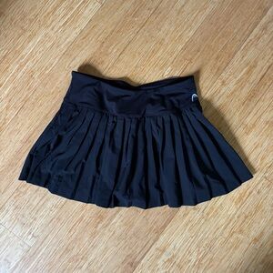 Head Black Athletic Pleated Skort/skirt with shorts